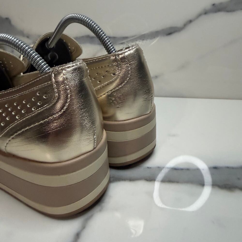 Dolce Vita Women's Gold Metallic Platform Janine Loafer Sz 8.5 Fashion Sneakers - Picture 4 of 7